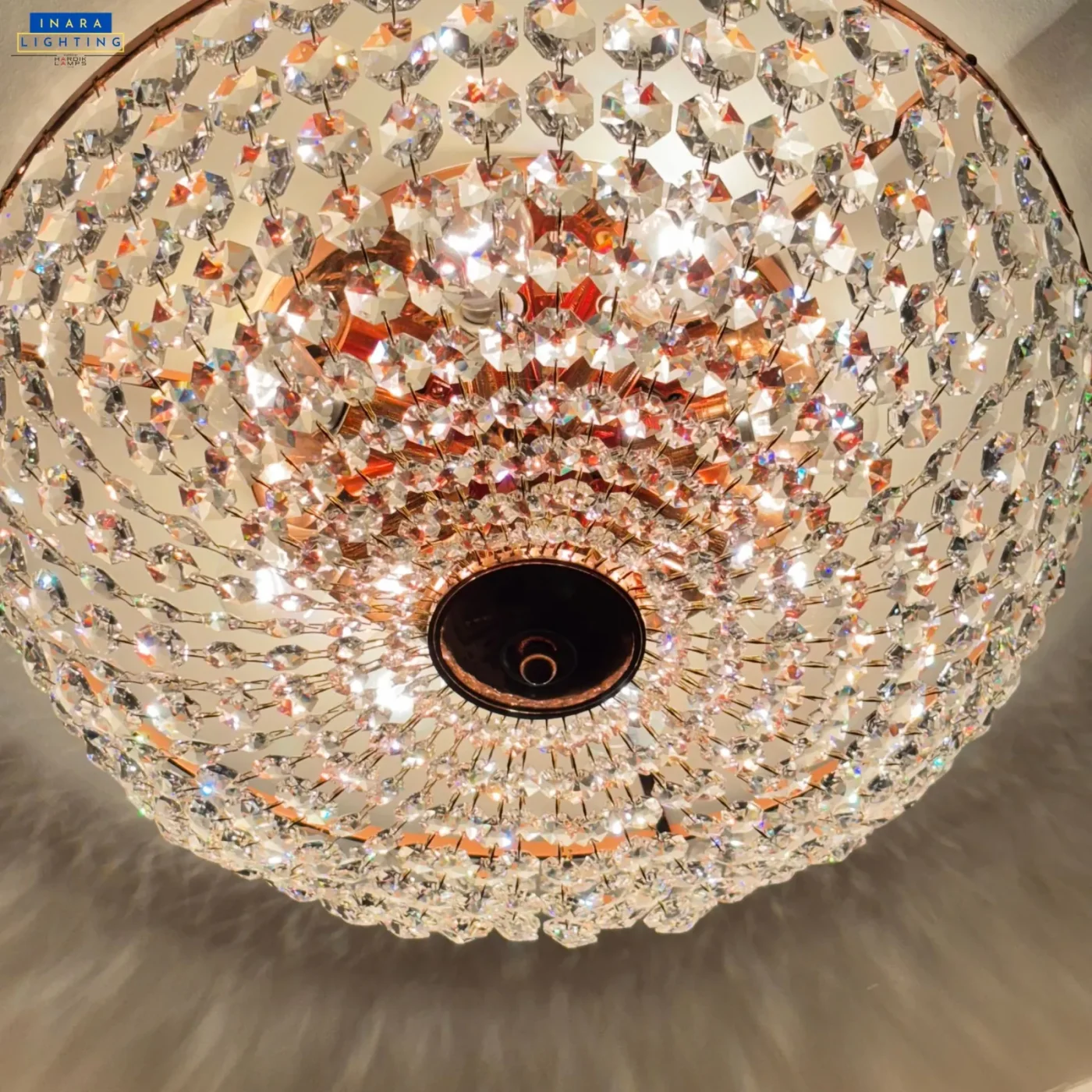 Essence Flushmount Rose Gold Chandelier