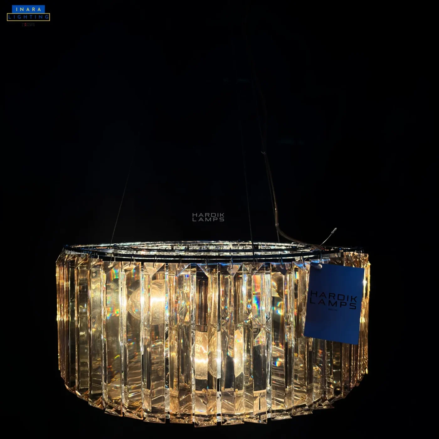 Golden Sheen Drum Chandelier