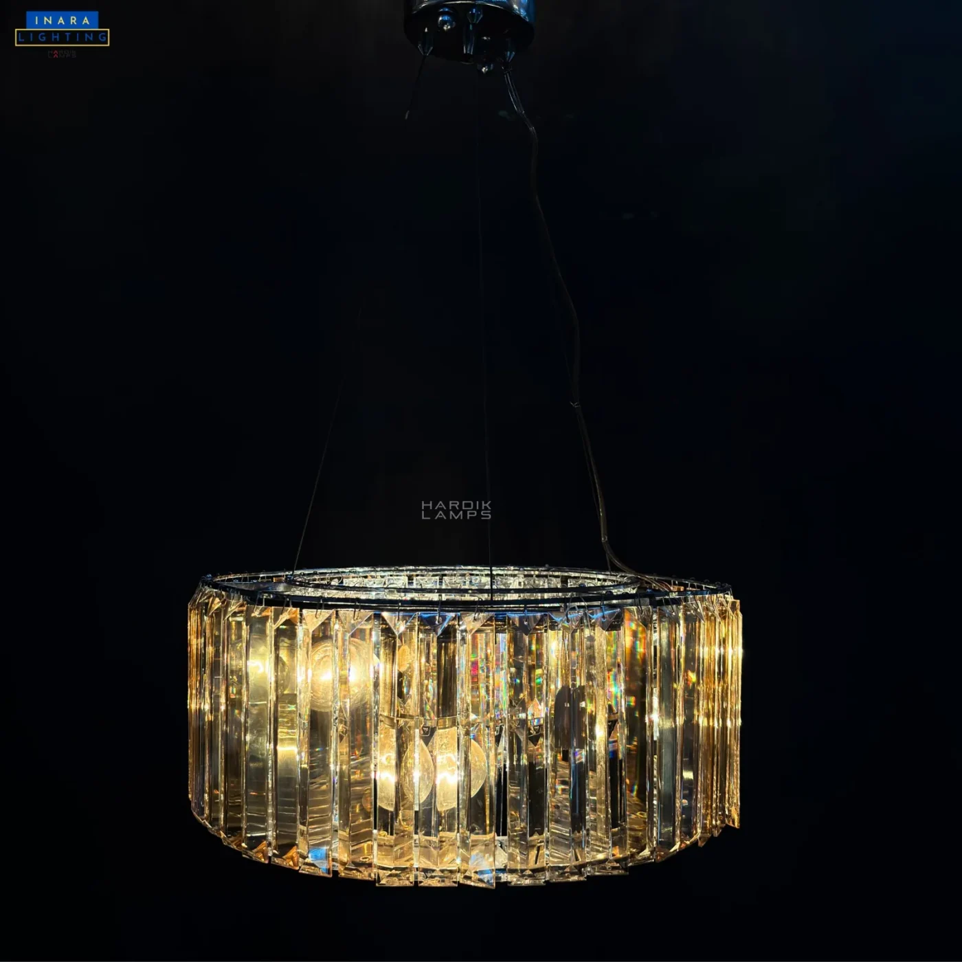 Golden Sheen Drum Chandelier