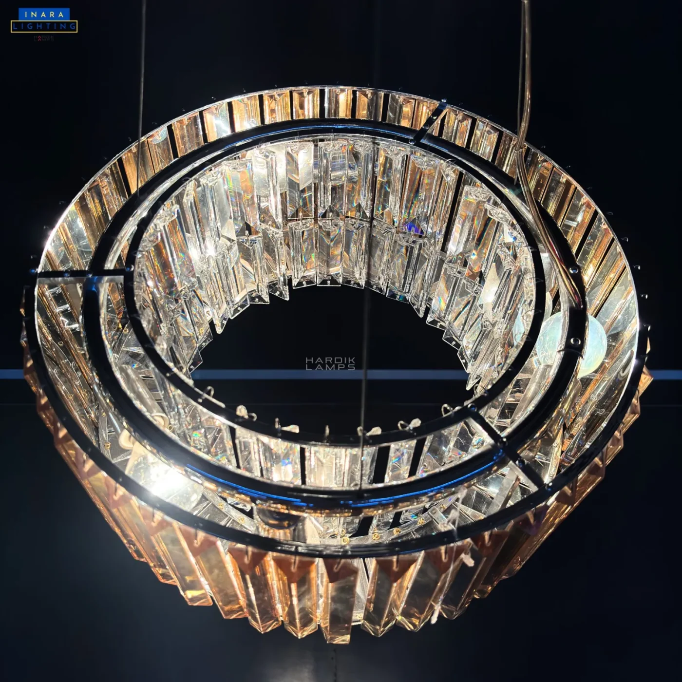 Golden Sheen Drum Chandelier