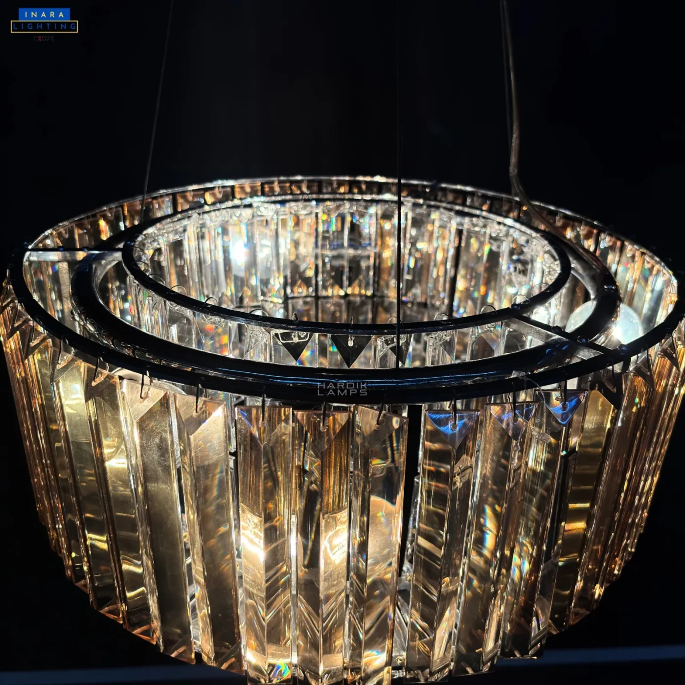 Golden Sheen Drum Chandelier