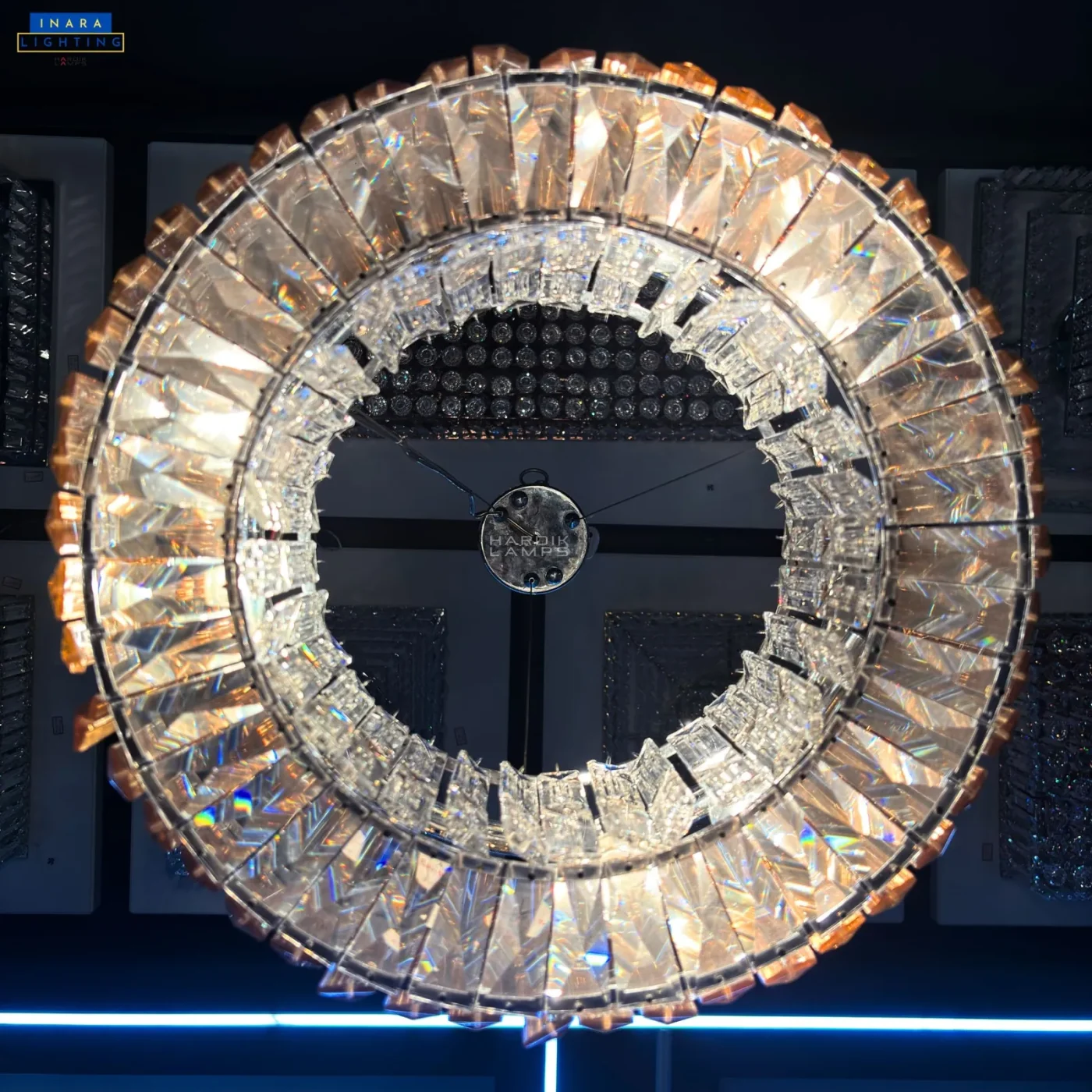 Golden Sheen Drum Chandelier