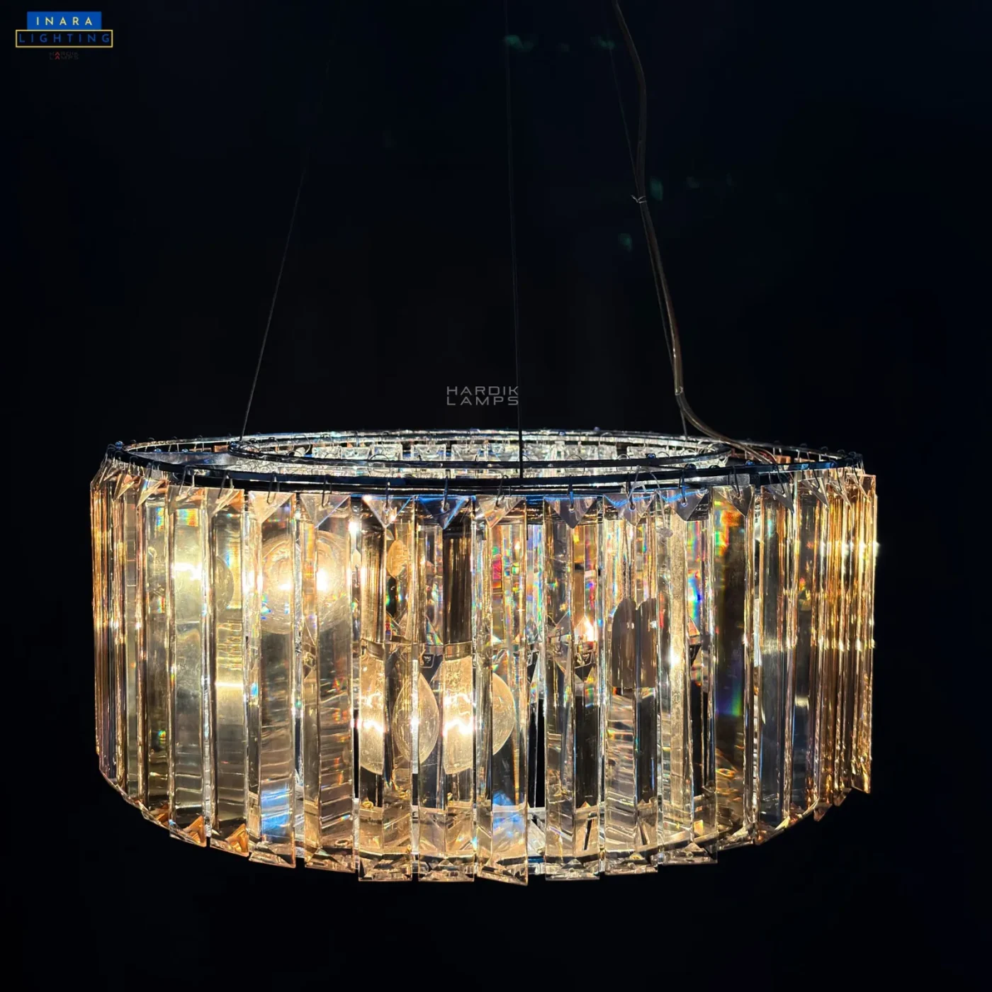 Golden Sheen Drum Chandelier