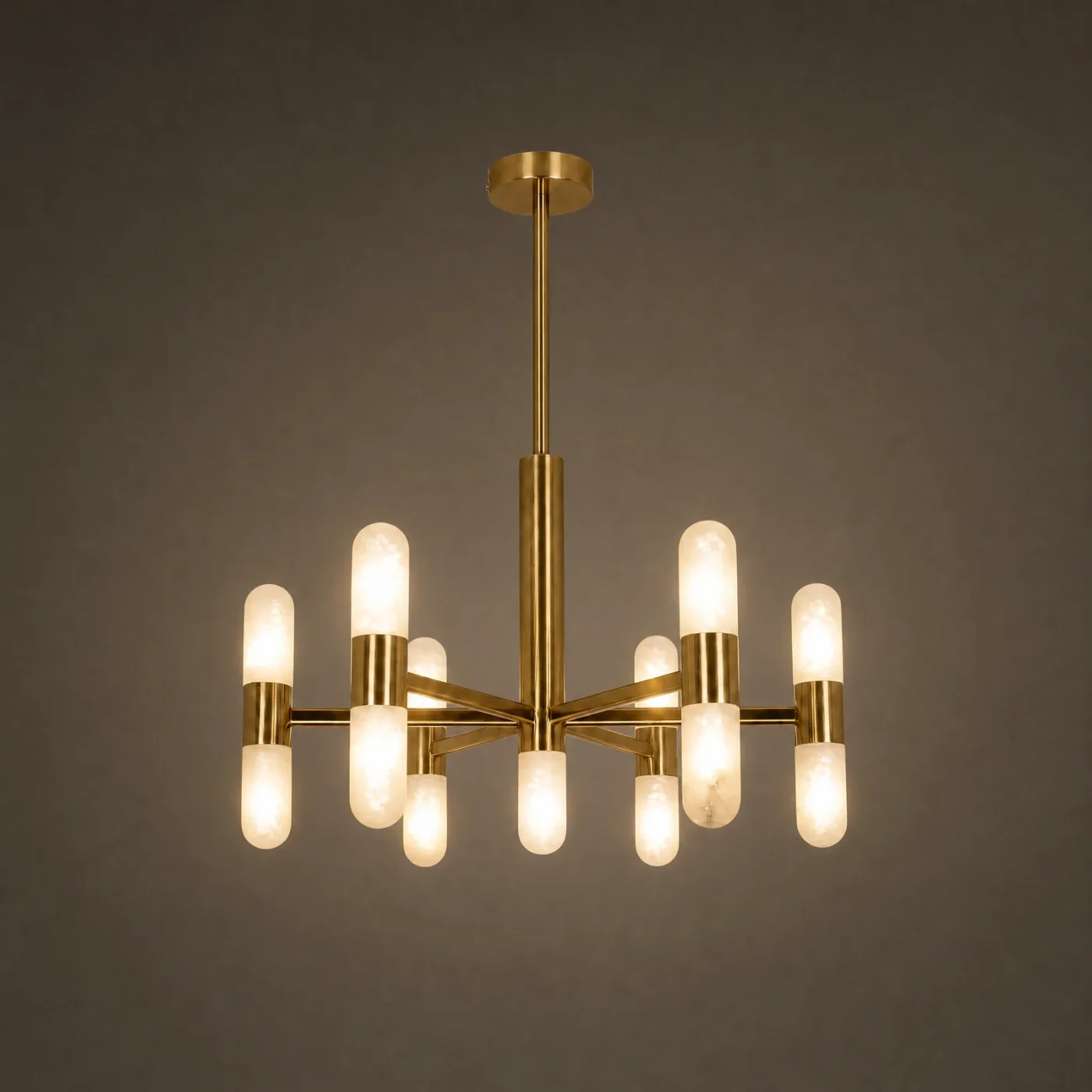 Onyx Sputnik Chandelier — lights on
