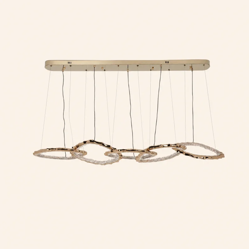 Chain Ring Linear Chandelier