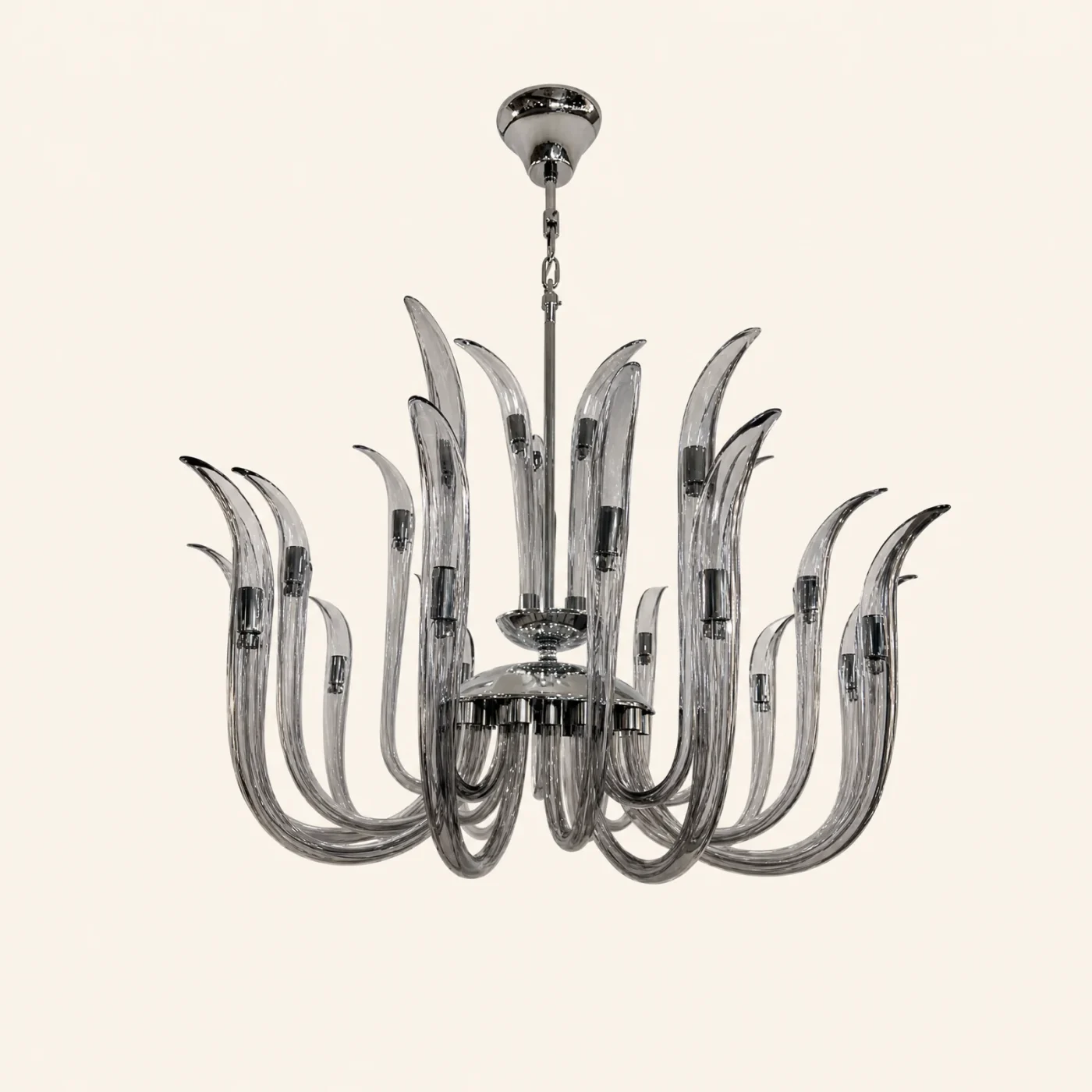 Cigno Smoked Glass Chandelier
