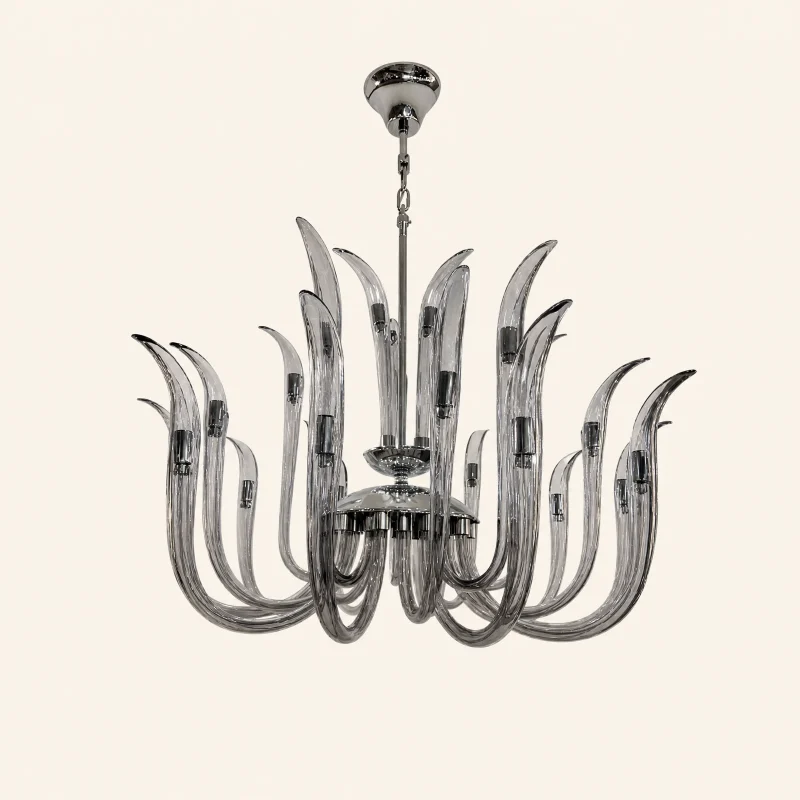 Cigno Smoked Glass Chandelier