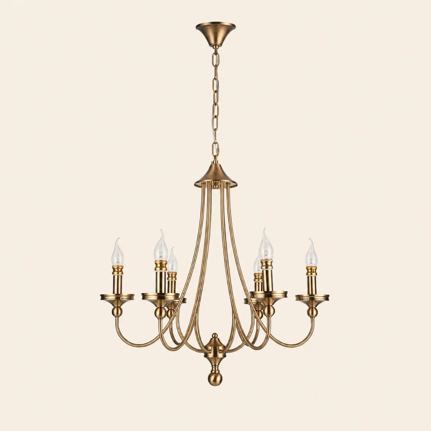 Colonial 6-Arm Chandelier