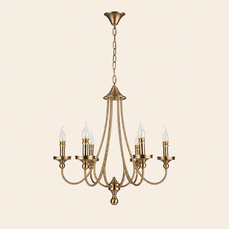 Colonial 6-Arm Chandelier