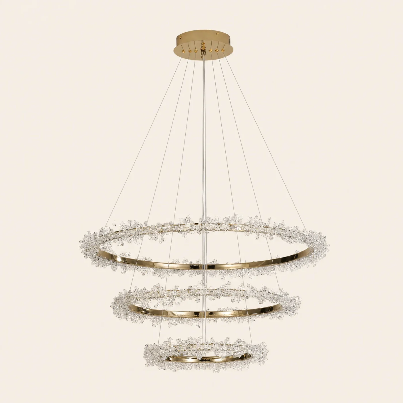 Corona Three-Ring Chandelier