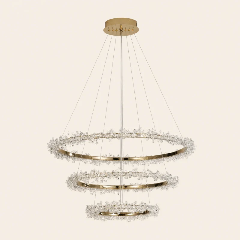 Corona Three-Ring Chandelier