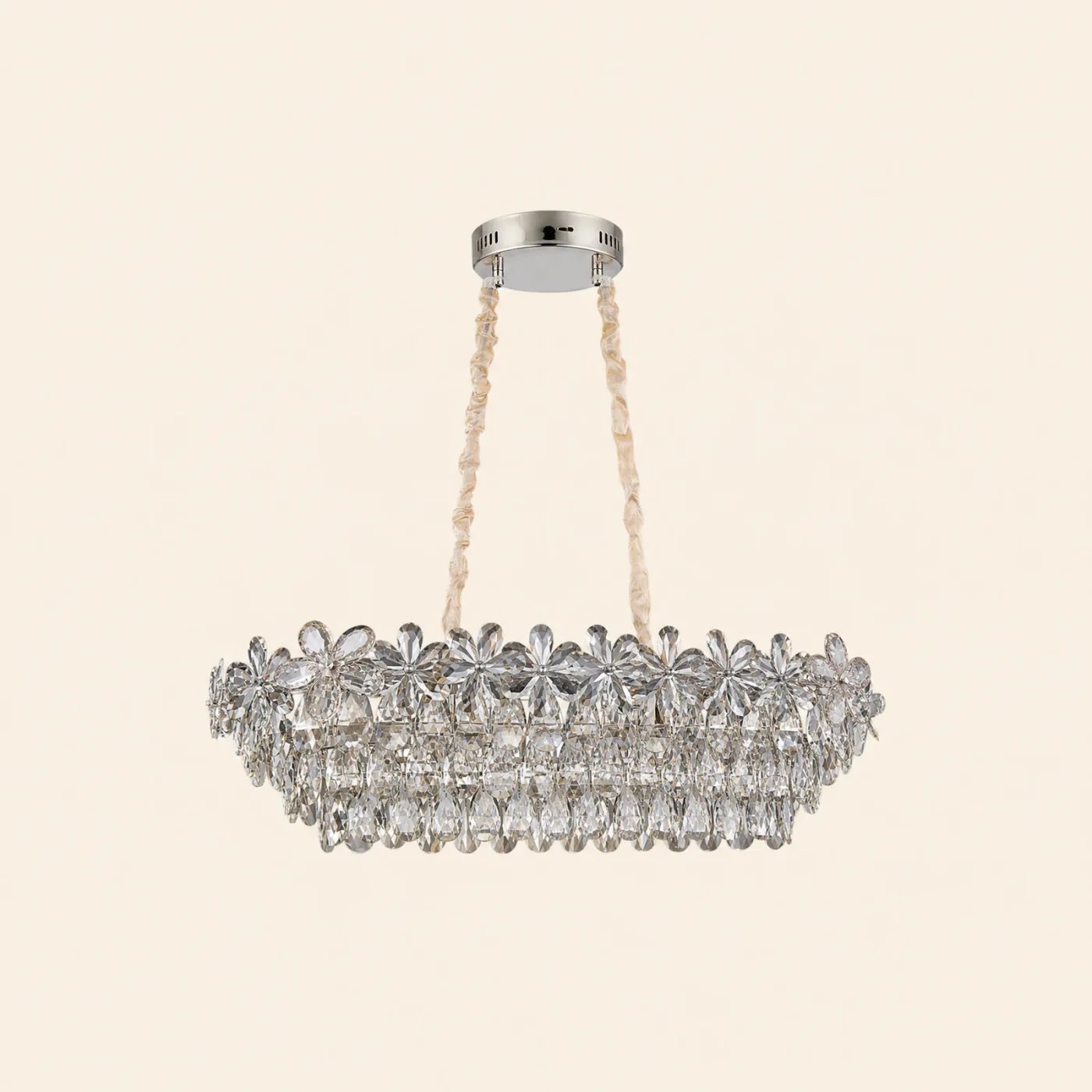 Fiori Crystal Oval Chandelier