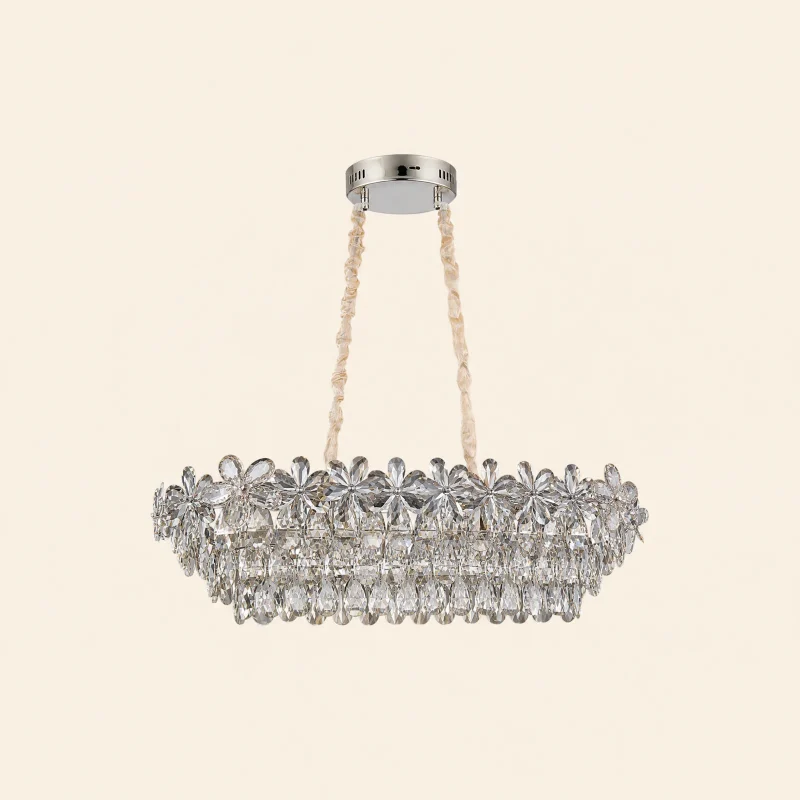 Fiori Crystal Oval Chandelier