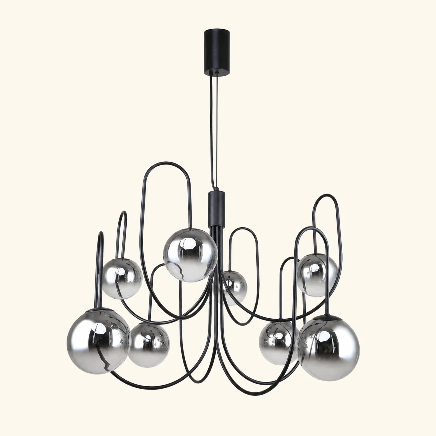 Loop Smoked Globe Chandelier
