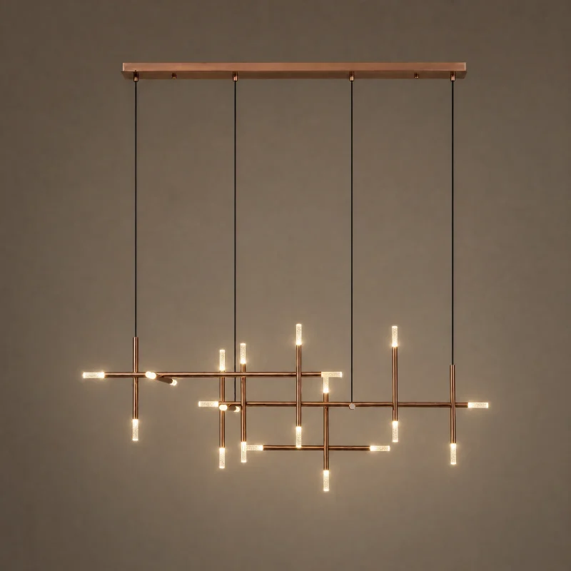 Matrix Linear Chandelier — lights on