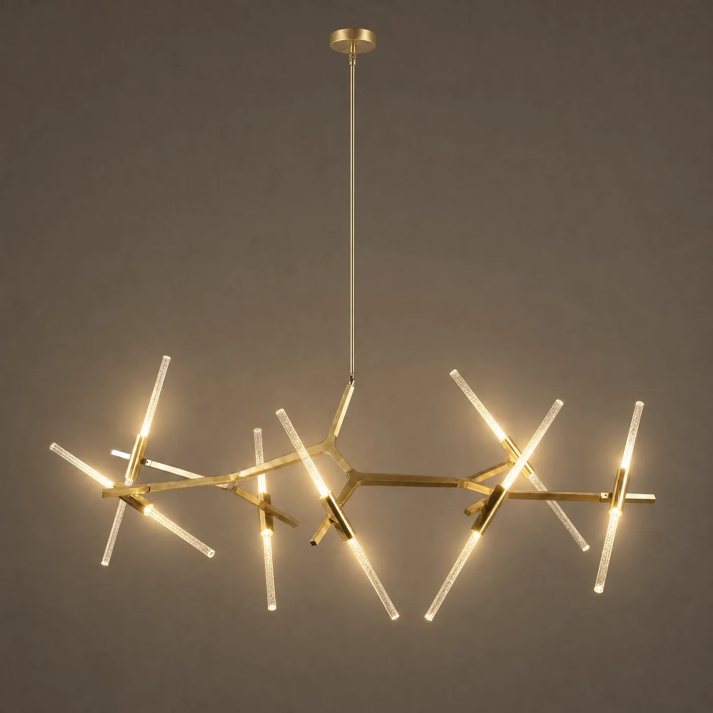 Starburst Branch Chandelier — lights on